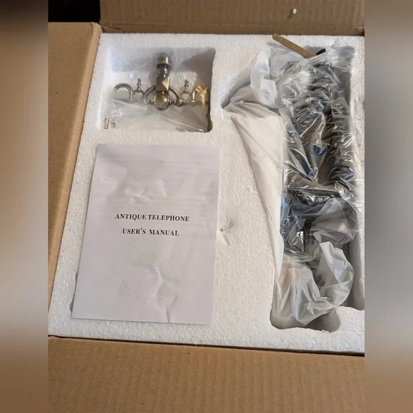 NWOT Jucoan Vintage Bronze Retro Rotary Dial Telephone - Picture 10 of 13